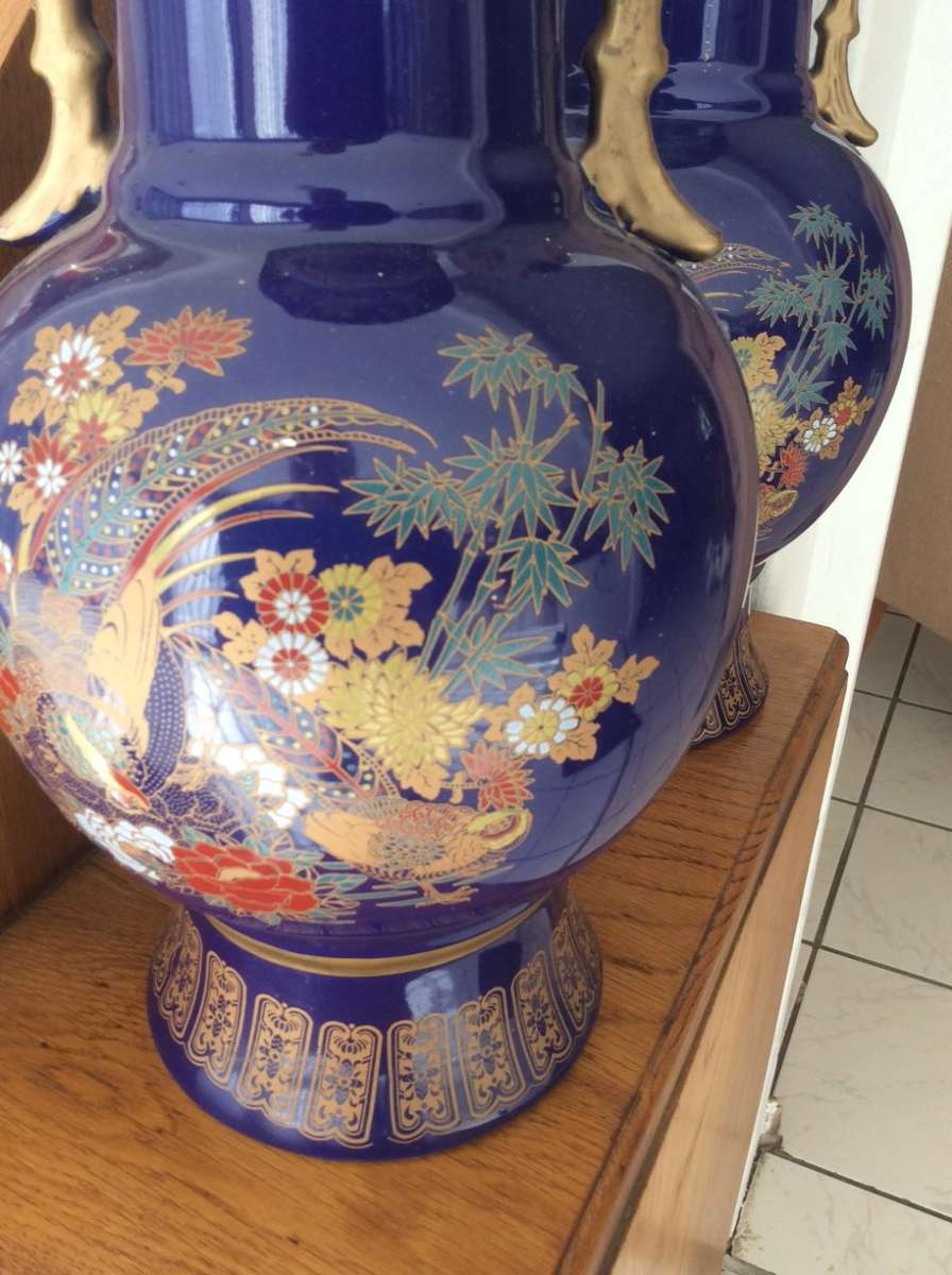 Cobalt Blue vases - pair