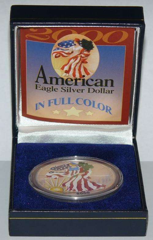 $$$ 1 OZ PURE SILVER - AMERICAN EAGLE Dollar - Colourised$$$