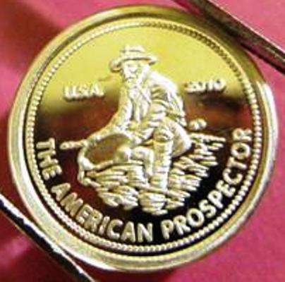 $$$ 1 GRAM PURE SILVER BULLION "American Prospector" ROUND .999 FINE $$$