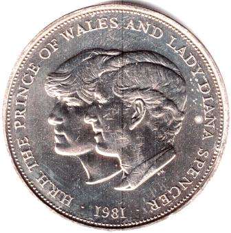 1981 ROYAL WEDDING COMMEMORATIVE CROWN - Lady Diana Spencer.