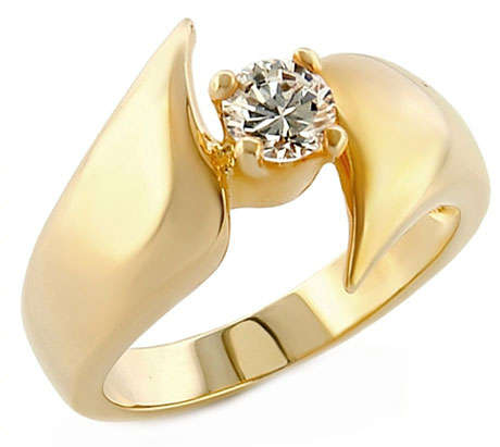 0.50ct Cubic zirconia set in 18k Hamilton gold