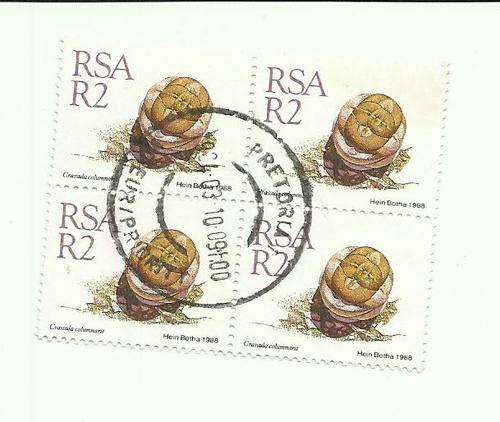 South Africa 1988 Succulents R2 Block of 4 used. Not hinged