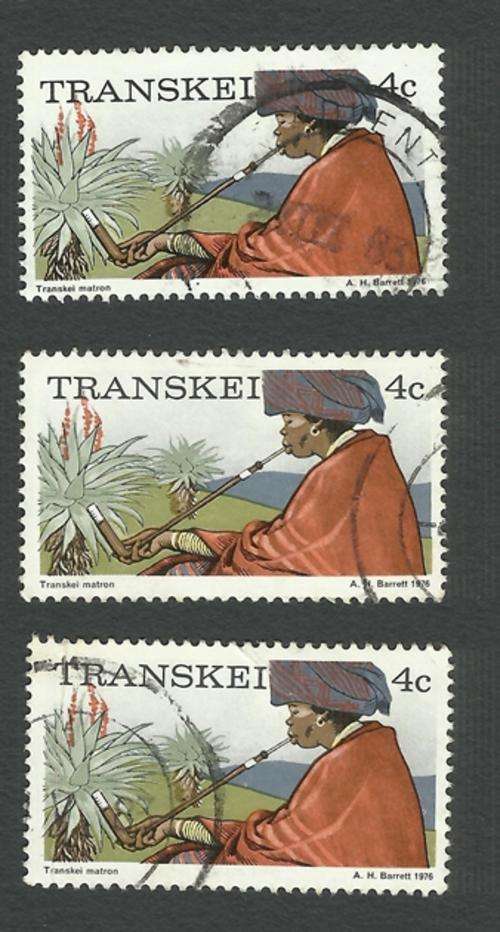 Transkei 1976 Local motifs 4c 3 stamps used