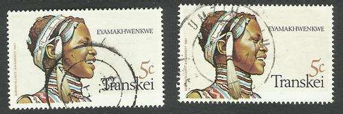 Transkei 1981 Xhosa woman head dress 5c 2 stamps used