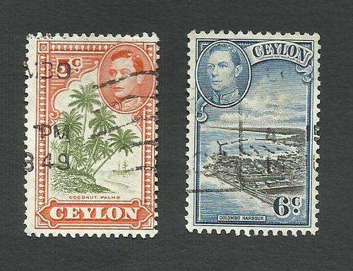 CEYLON 5 C & 6 C 1935 used