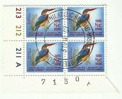 South Africa 1967  1/2c control block 0f 4