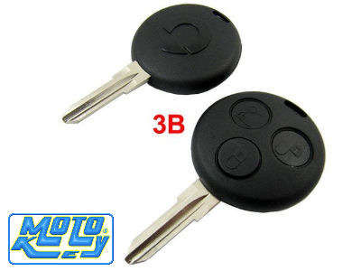 Smart Car 3 Button Replacement Key Case