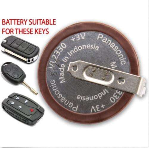 VL2330 Rechargeable Lithium Battery for Landrover Car Keys - Solder on Type