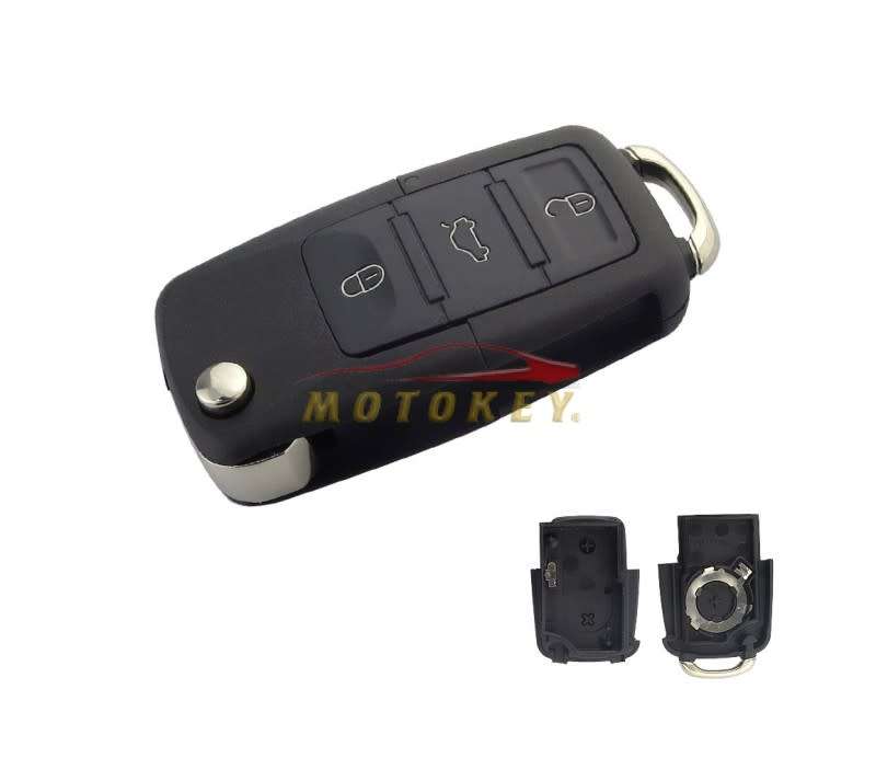 VW Golf 5 / Polo Vivo / Kombi 3 Button Flip Key Case - MK5
