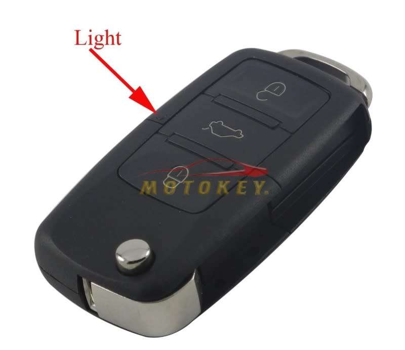 VW Golf 5 / Polo Vivo / Kombi 3 Button Flip Key Case - MK5