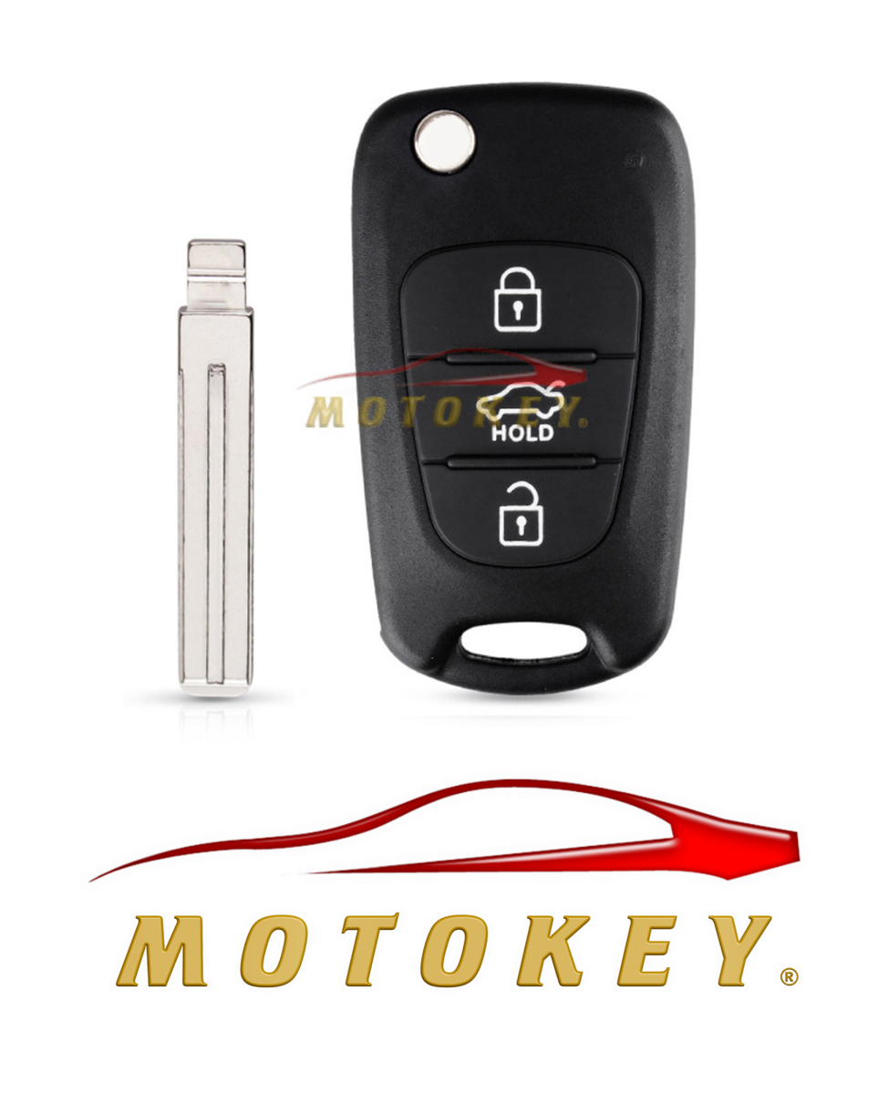 Hyundai / Kia I20 / I30 / Ix35 - 3 Button Flip Key Case