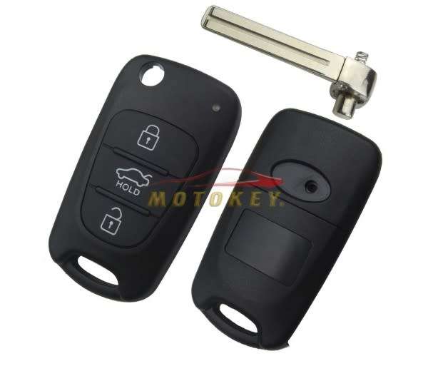 Hyundai / Kia I20 / I30 / Ix35 - 3 Button Flip Key Case