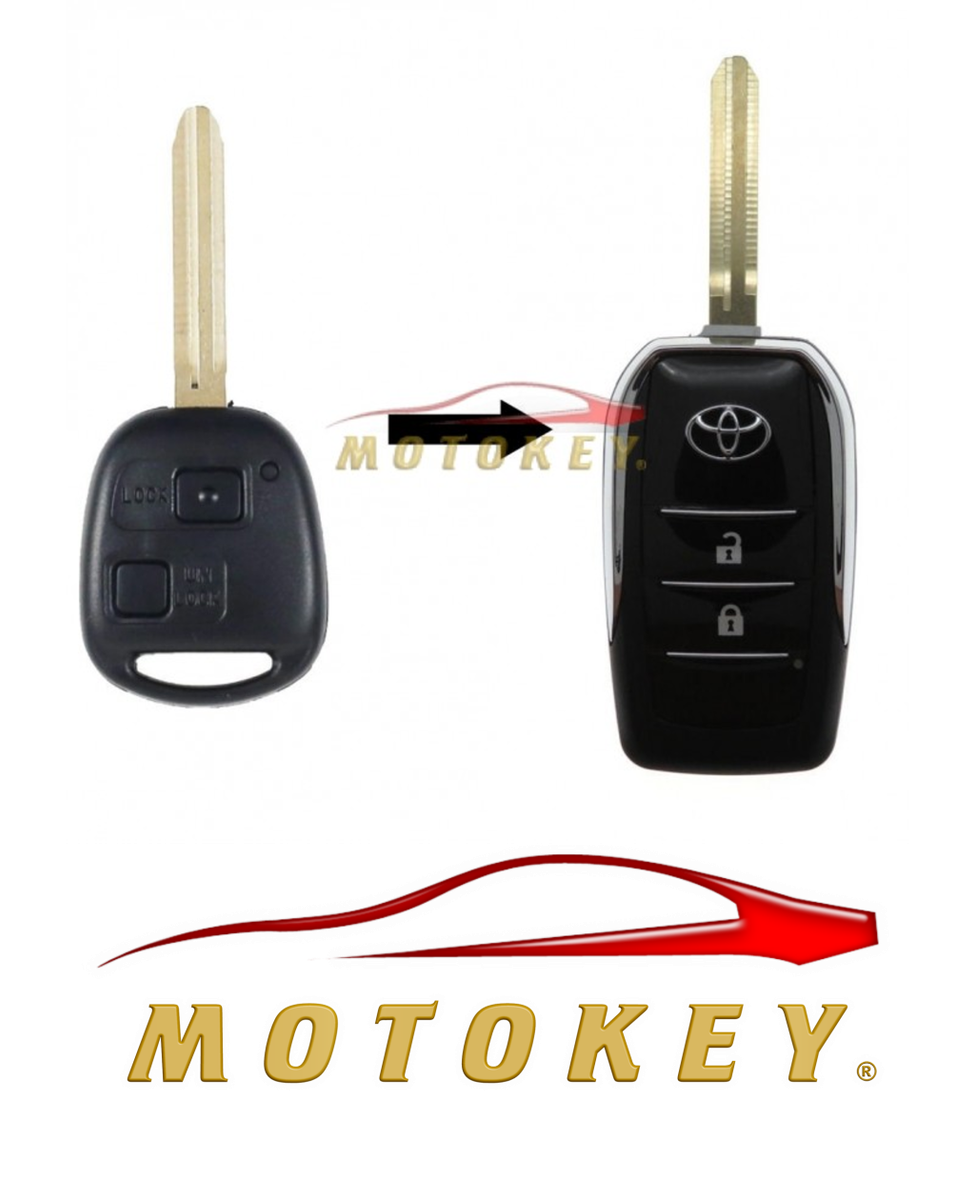 Toyota RunX / Corolla / Prado 2 Button Flip Key Conversion