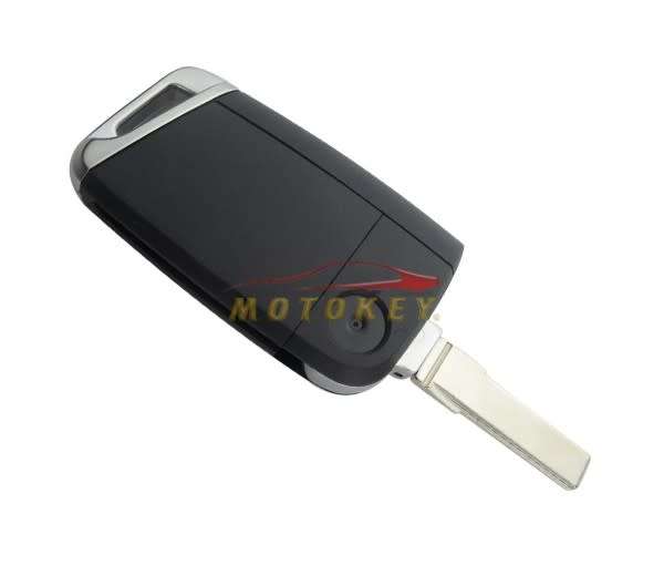 VW Golf 7 / Polo Tsi MK7 - 3 Button Key Case Semi Chrome - HU162 Blade