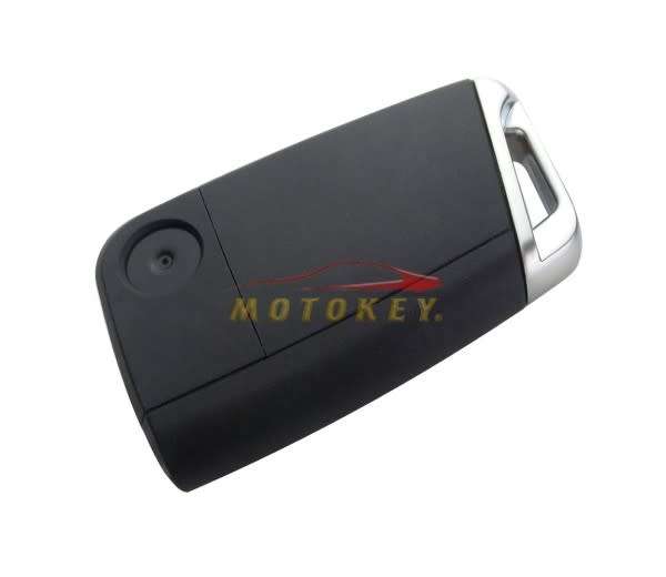 VW Golf 7 / Polo Tsi MK7 - 3 Button Key Case Semi Chrome - HU162 Blade