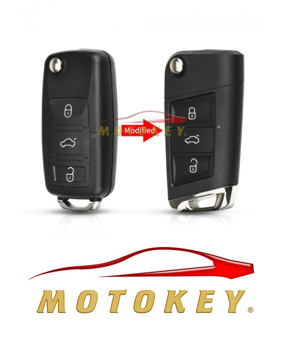VW MK5 To MK7 Flip Key Conversion - Polo - Golf - Caddy - Jetta - Kombi