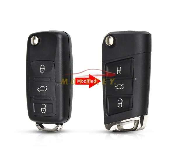 VW MK5 To MK7 Flip Key Conversion - Polo - Golf - Caddy - Jetta - Kombi