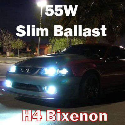 Xenon HID - 55w - H4 Bixenon Dual Beam Headlight sets - 8000k - Latest Ultra slim Digital Ballasts