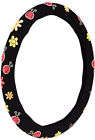 Steering wheel cover with flowers