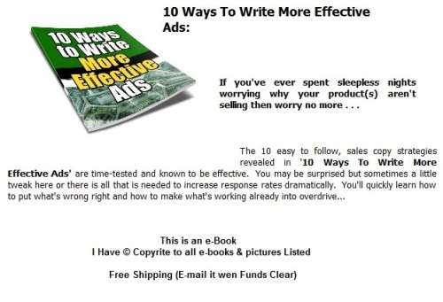 10 Ways to Write More Effective Ads