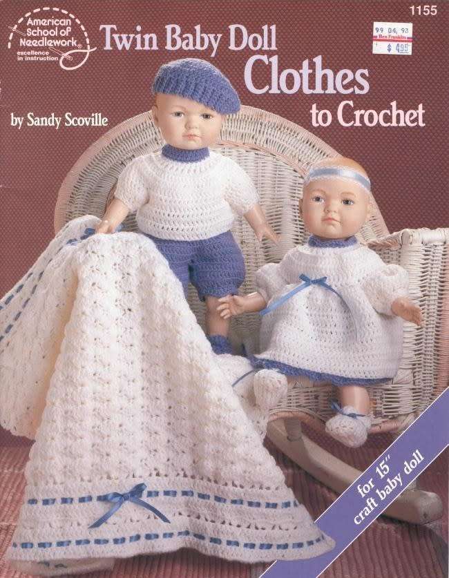 ASN - 1155 - Twin Baby Doll Clothes to Crochet Booklet
