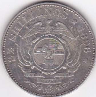 WINTER SALE! RARE *XF* 1896 SILVER ZAR HALF CROWN - SCARCE in this condition!