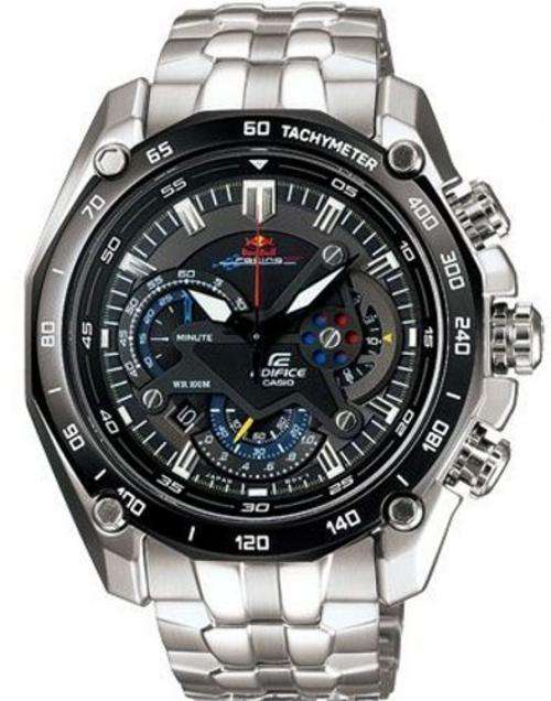 FREE SHIPPING CASIO EDIFICE F1 RED BULL RACING LIMITED EDITION CHRONOGRAPH SWING FUNCTION MENS WATCH