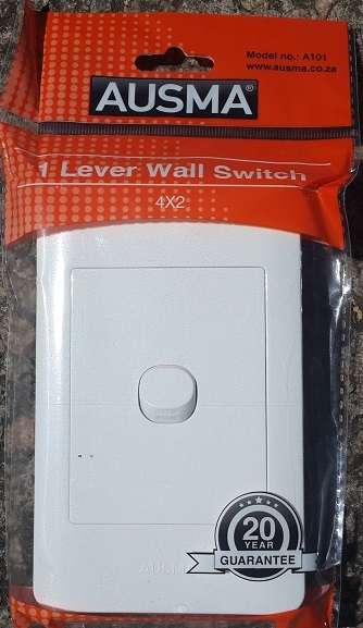 1 Lever Wall Switch 4 X 2 IEC/SABS