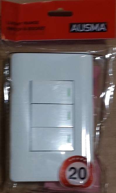 3 Lever Wall Luxury Switch 4 X 2 IEC/SABS