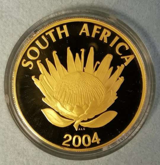 2004 Protea Mandela 10 Year Democracy Anniversary 1oz Gold 24 Carat | RARE |