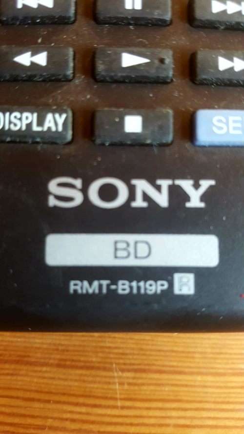 Sony Blu-Ray Remote