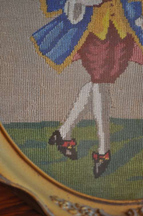 Framed Oval Tapestry