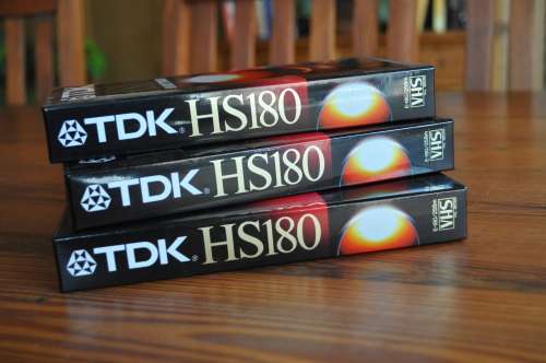 Blank TDK VHS Cassettes