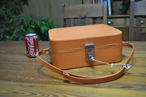 Vintage Orange Carry / Vanity Case (with key)