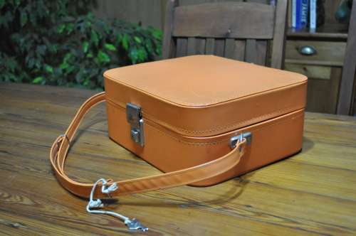 Vintage Orange Carry / Vanity Case (with key)