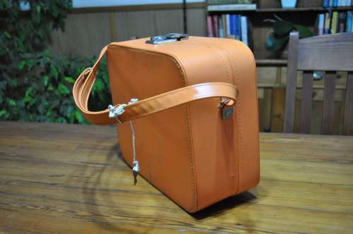 Vintage Orange Carry / Vanity Case (with key)
