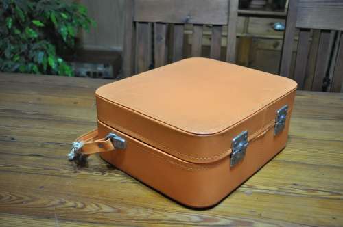Vintage Orange Carry / Vanity Case (with key)