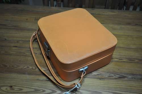 Vintage Orange Carry / Vanity Case (with key)