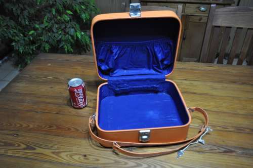 Vintage Orange Carry / Vanity Case (with key)