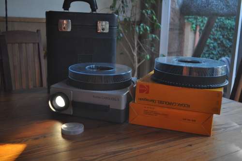 Vintage Kodak Slider Projector With Remote Takes 80 Slides