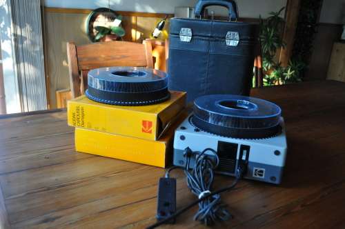 Vintage Kodak Slider Projector With Remote Takes 80 Slides