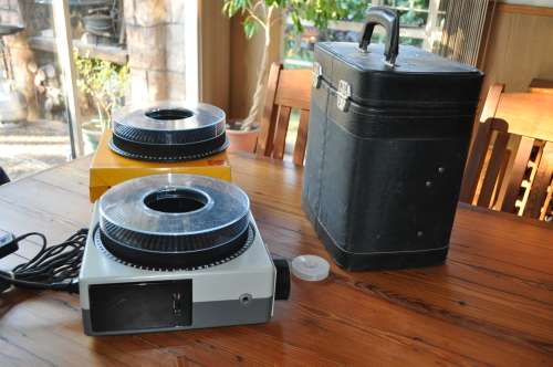 Vintage Kodak Slider Projector With Remote Takes 80 Slides