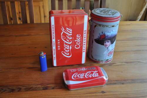 Empty Coca Cola Tins