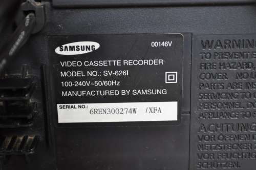 Samsung 6 Head VHS Video Cassette Recorder With Remote