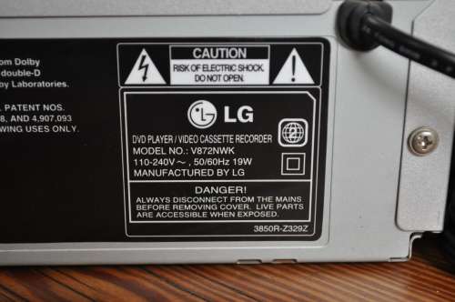 LG VHS And DVD Combo Video Recorder With Remote