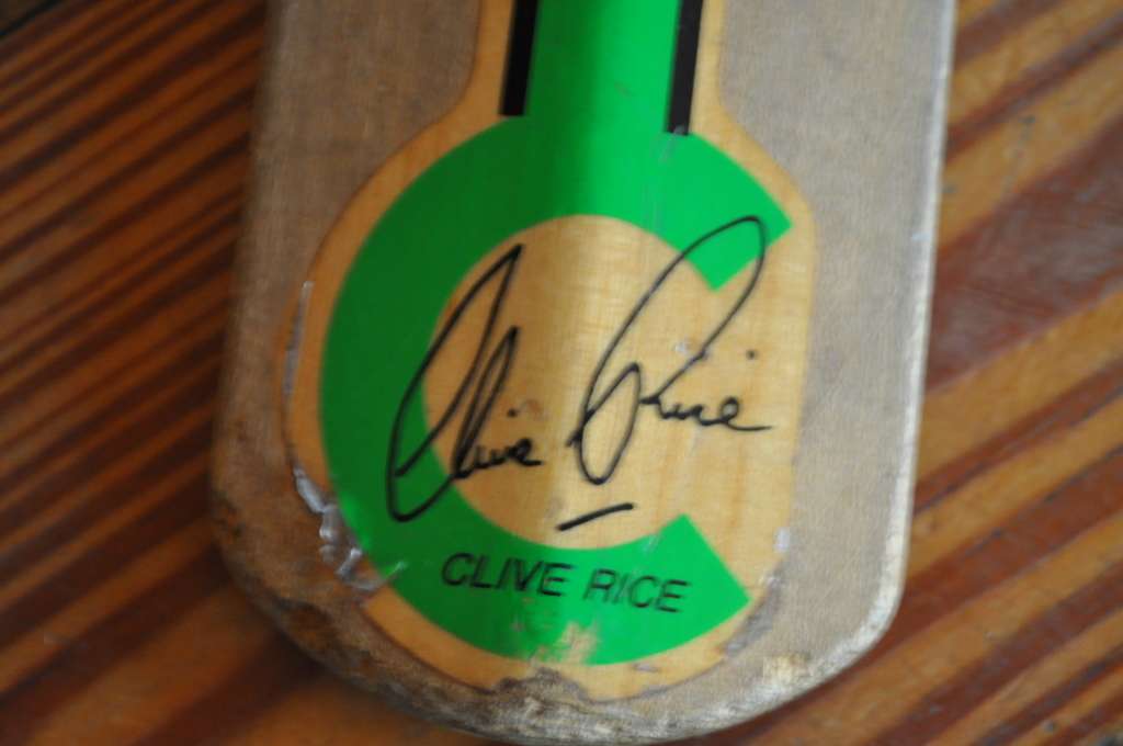 Vintage Clive Rice Mini Cricket Bat