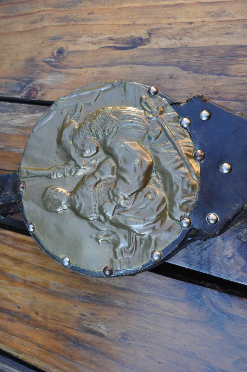 Vintage Fireplace Bellows Brass Wood