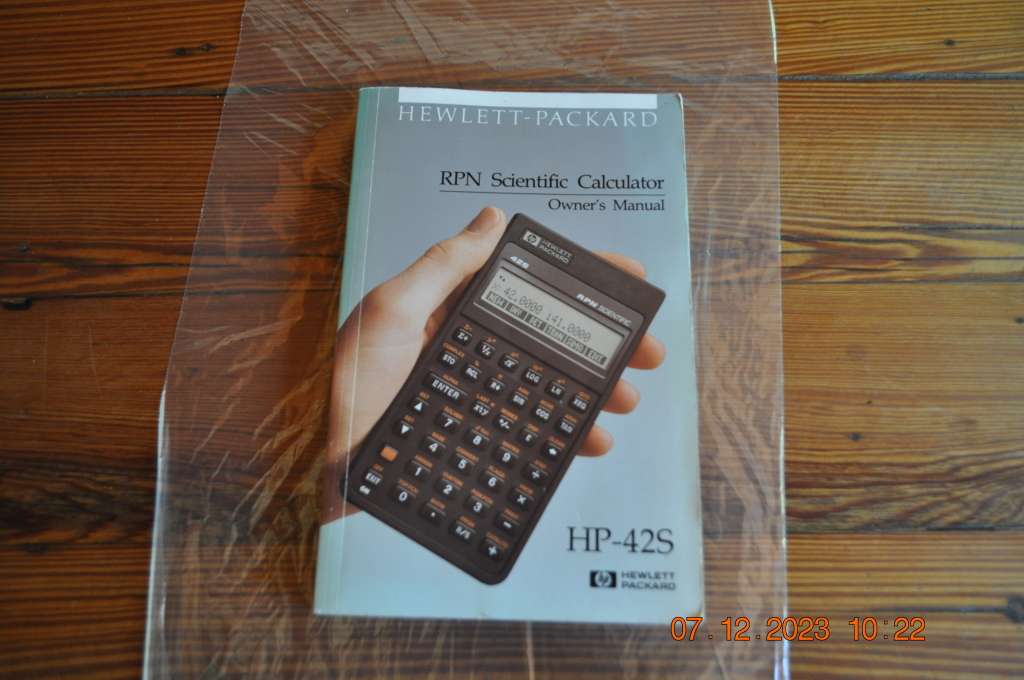 Hewlett Packard HP-42S Original Owners User Manual