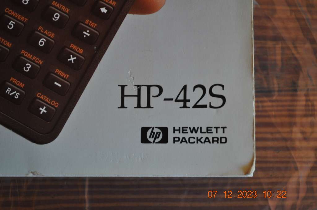 Hewlett Packard HP-42S Original Owners User Manual