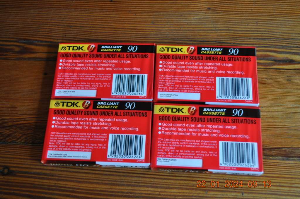 TDK Old School 90min Cassettes Tapes New Sealed